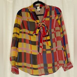 Colorful Plaid Women's Top